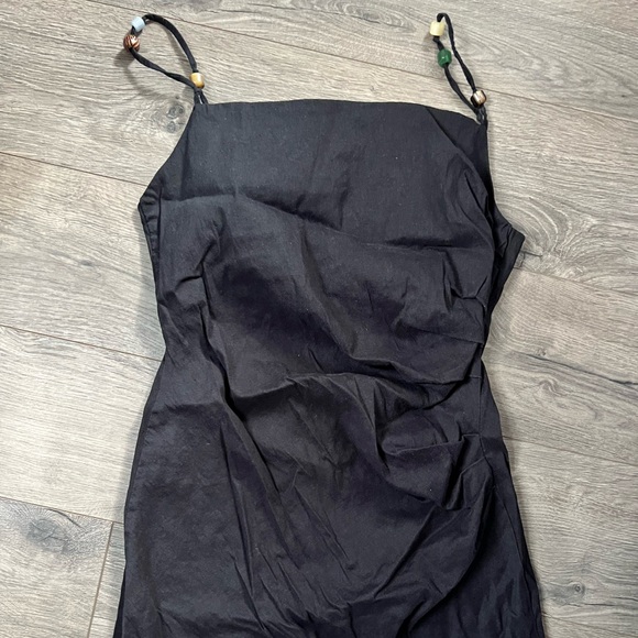 Zara Dresses & Skirts - Zara Elegant Black Mini Dress with Colorful Beaded Straps
